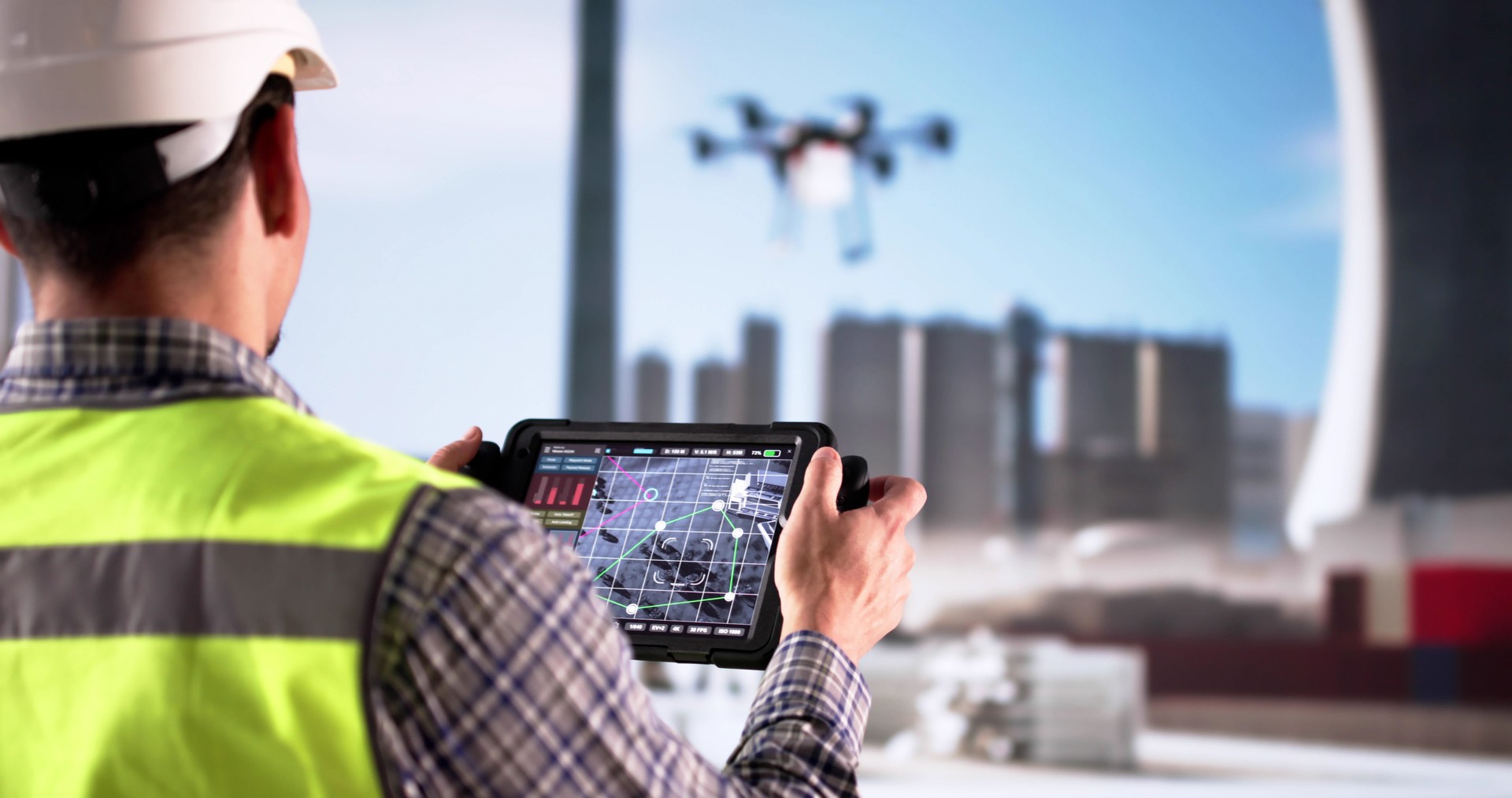 Observing With A Camera, A Technician Inspects Oil Refinery Pipes